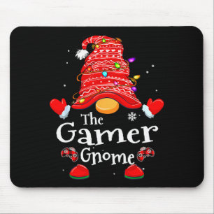 Gamer Gnome - Xmas Video Gamers Christmas Gnomes  Mouse Pad
