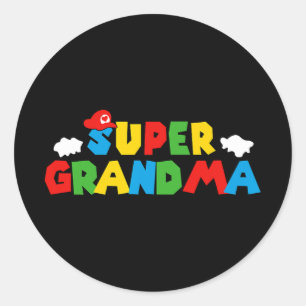 Gamer Grandma Fun Women Day For Mothers Day  Classic Round Sticker