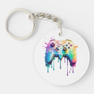 Gamer Graphic Video Game - Colourful Video Game Lo Keychain