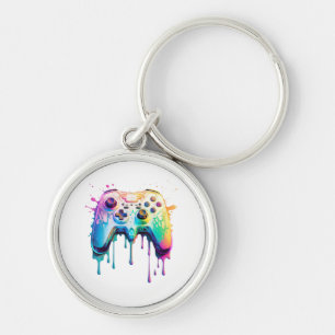 Gamer Graphic Video Game - Colourful Video Game Lo Keychain