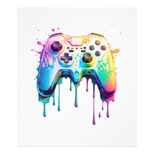 Gamer Graphic Video Game - Colourful Video Game Lo Photo Print