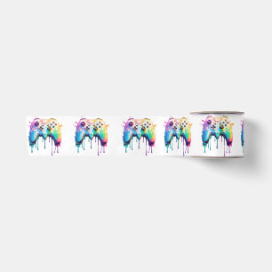 Gamer Graphic Video Game - Colourful Video Game Lo Satin Ribbon