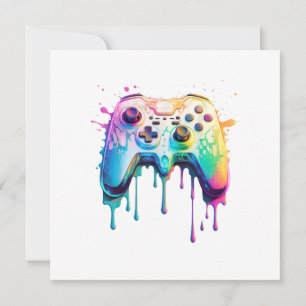 Gamer Graphic Video Game - Colourful Video Game Lo Thank You Card