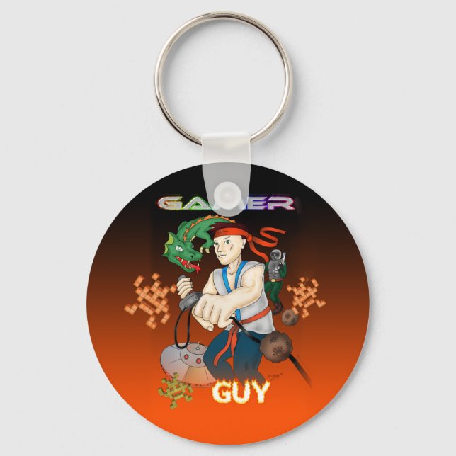 Gamer Guy Keychain (Front)