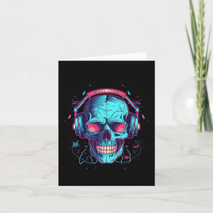 Gamer Halloween Costume Skull Gaming Video-game  Card