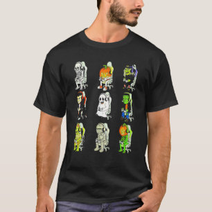 Gamer Halloween Skeleton Vampire Gaming Mummy Boys T-Shirt