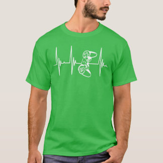 Gamer Heartbeat Controller For Nerd Multiplayer Ga T-Shirt