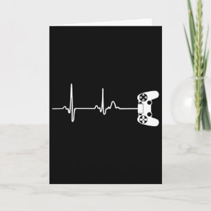 Gamer Heartbeat For Video Game Players  Card