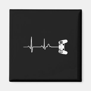 Gamer Heartbeat For Video Game Players  Magnet
