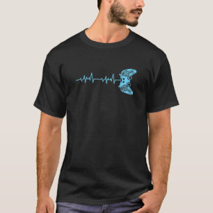 Gamer Heartbeat Life Heart Love Funny Video Game C T-Shirt
