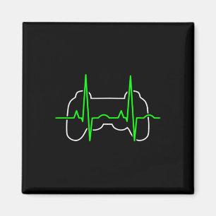 Gamer Heartbeat Pulse Video Game Lover Funny Cool  Magnet