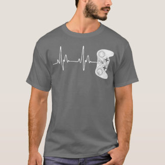 Gamer Heartbeat Video Game friend gift T-Shirt