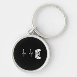 Gamer Heartbeat Video Game Lover Keychain