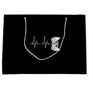 Gamer Heartbeat Video Game Lover Large Gift Bag