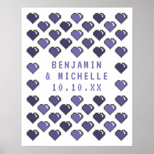 Gamer Hearts - 50 Signature Guest Book Alternative