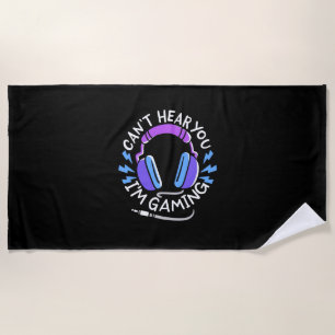 Gamer I Am Gaming Beach Towel