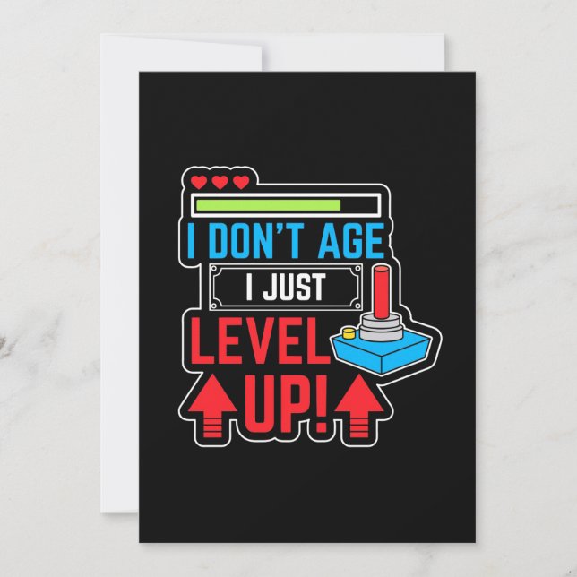 Gamer I Just Level Up Invitation (Front)