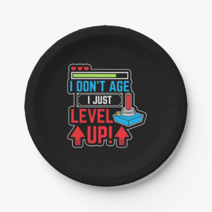 Gamer I Just Level Up Paper Plate