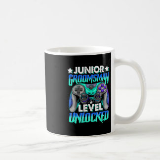 Gamer Junior Groomsman Level Unlocked Video Gaming Coffee Mug