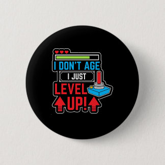 Gamer Just Level Up 2 Inch Round Button