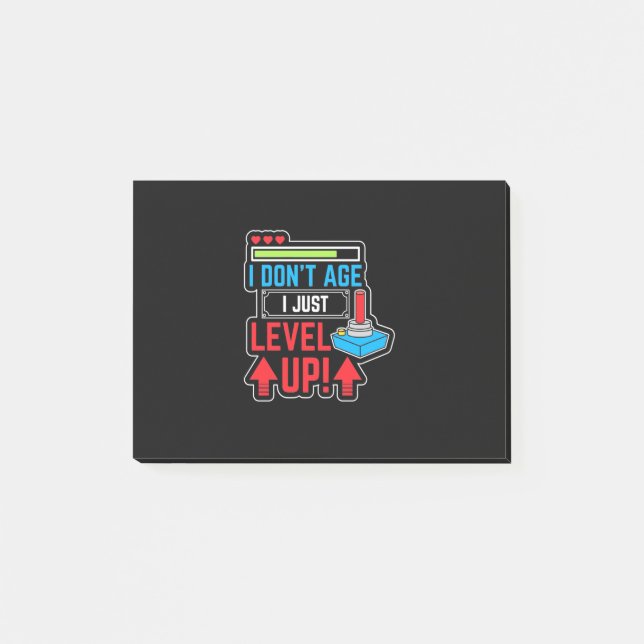 Gamer Just Level Up Post-it Notes (Front)