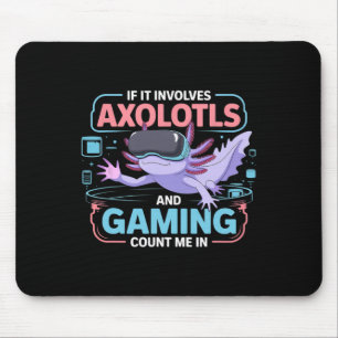 Gamer Kawaii Axolotl Anime Theme Fun For All  Mouse Pad