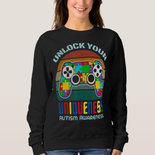 Gamer Kids Autism Awareness Boys Girls Video Game Sweatshirt