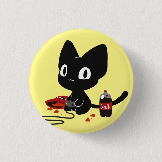 Gamer Kitty Button (Front)