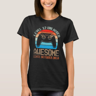 Gamer Level 12 Years Old Unlocked Awesome Since Oc T-Shirt
