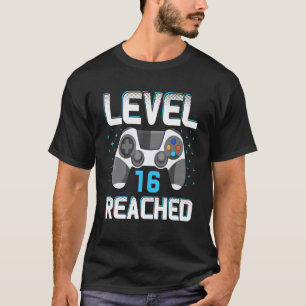 Gamer Level 16 Reached 16th Birthday T-Shirt