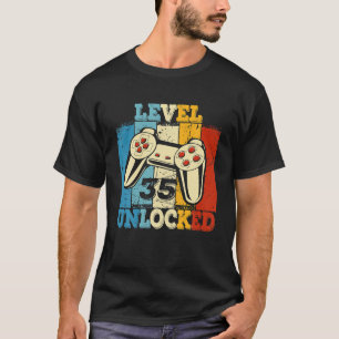 Gamer Level 35 Unlocked Complete Gaming Controller T-Shirt