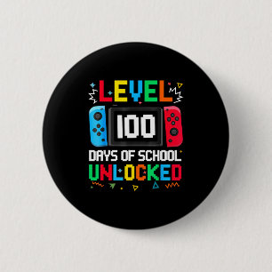 Gamer Level Unlocked 100 Days Of School Student Bo 2 Inch Round Button