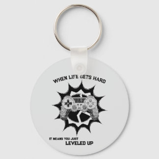 Gamer Levelled Up Quote Keychain