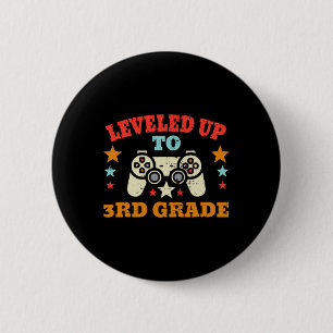Gamer Levelled Up To 3rd Grade Third First Day Of 2 Inch Round Button