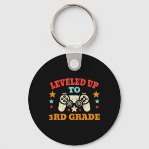 Gamer Levelled Up To 3rd Grade Third First Day Of  Keychain