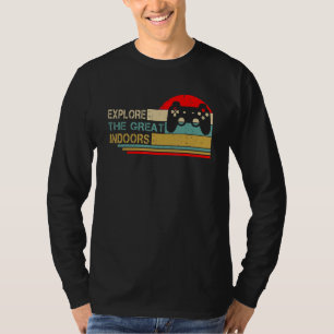 Gamer Meme Indoorsy Explore The Great Indoors T-Shirt
