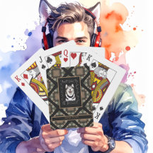 Gamer Name & Your Photo Template Tan/Brown/Black