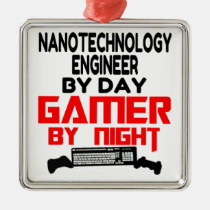 Gamer Nanotechnology Engineer Metal Ornament