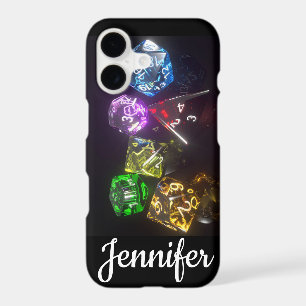 Gamer Nerd D&D Dice Patterned Custom Name