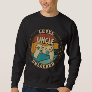 Gamer New Uncle Dad Mom Baby Announcement Pregnanc Sweatshirt