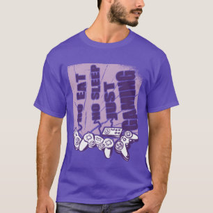 Gamer no eat no sleep just gaming video game vinta T-Shirt