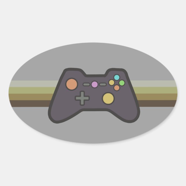 Gamer Oval Sticker (Front)