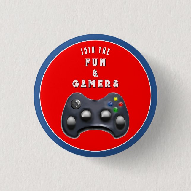 Gamer Party Favours 1 Inch Round Button (Front)