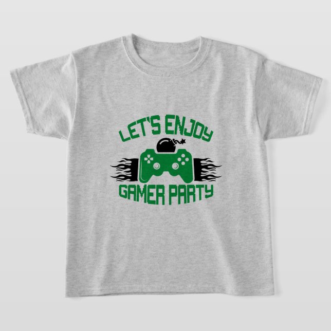 gamer party fun T-Shirt (Laydown)