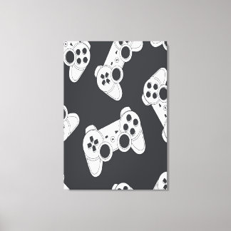Gamer Pattern Artwork Canvas Print