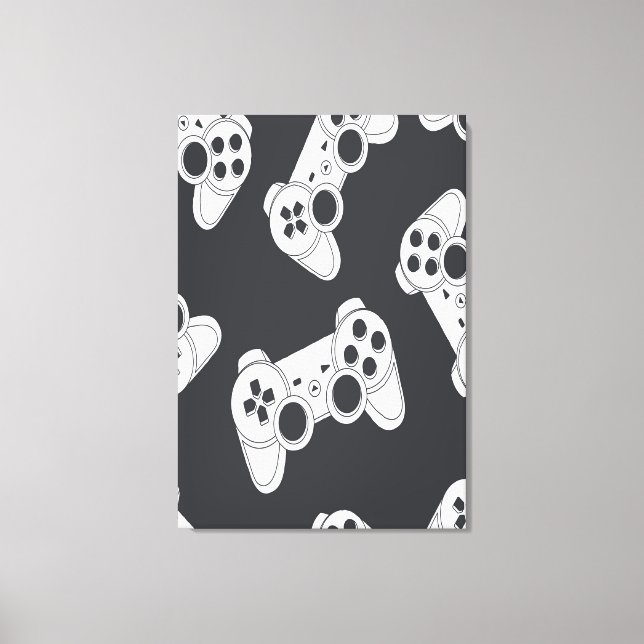 Gamer Pattern Artwork Canvas Print (Front)