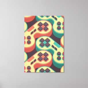 Gamer Pattern Canvas Print
