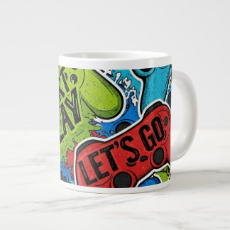 Gamer Pattern Jumbo Specialty Mug