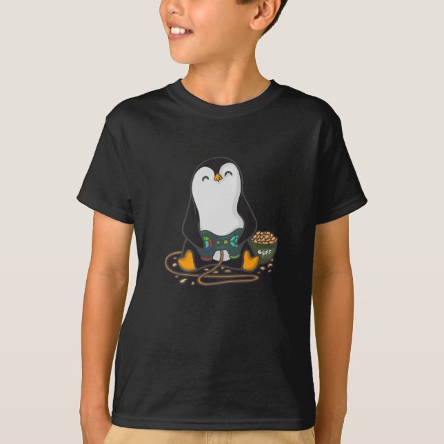 Gamer Penguin T-Shirt (Front)
