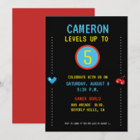 Gamer Pixel Arcade level up birthday